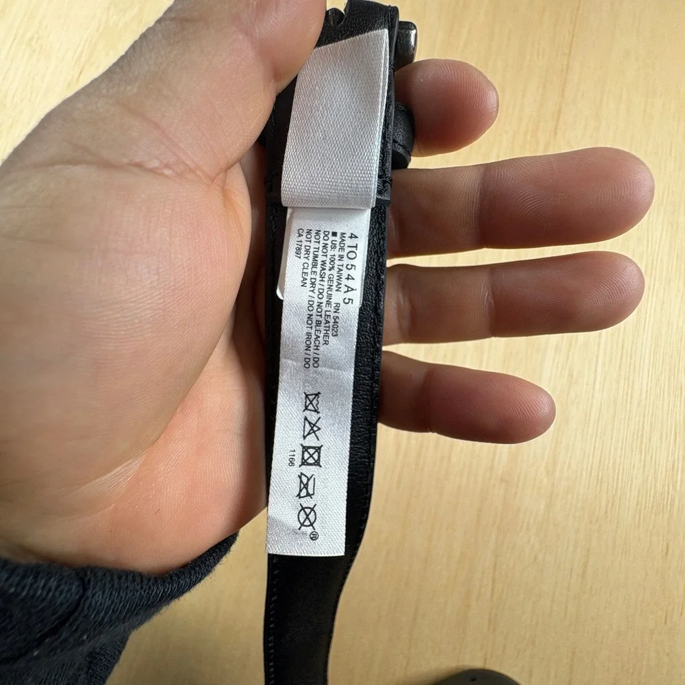 Janie and Jack Boys Black Leather Belt Size 4 to 5 Genuine Leather 100032791